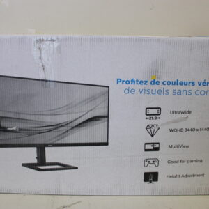 SALE OUT. PHILIPS 345E2AE 34″ 3440×1440/21:9/300cd/m²/4ms/HDMI DP Black...