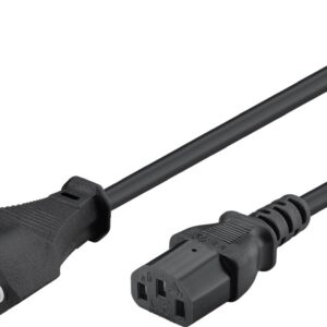 Goobay Power supply cord, Switzerland  93617 2 m, Black,  Device socket C13 (IEC...