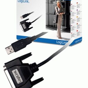 Logilink USB 2.0 adapter to Paralel (LPT)  DB25 , 1,8m DB25, USB A male