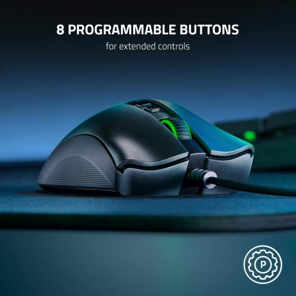 Razer DeathAdder V2 Gaming Mouse, Optical, 20 000 DPI, RGB LED light, Black - Image 4