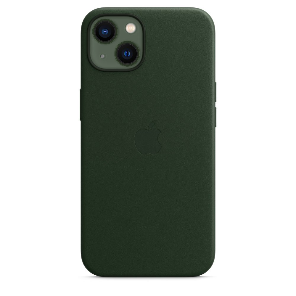 Apple iPhone 13 Leather Case with MagSafe Sequoia Green - Image 4