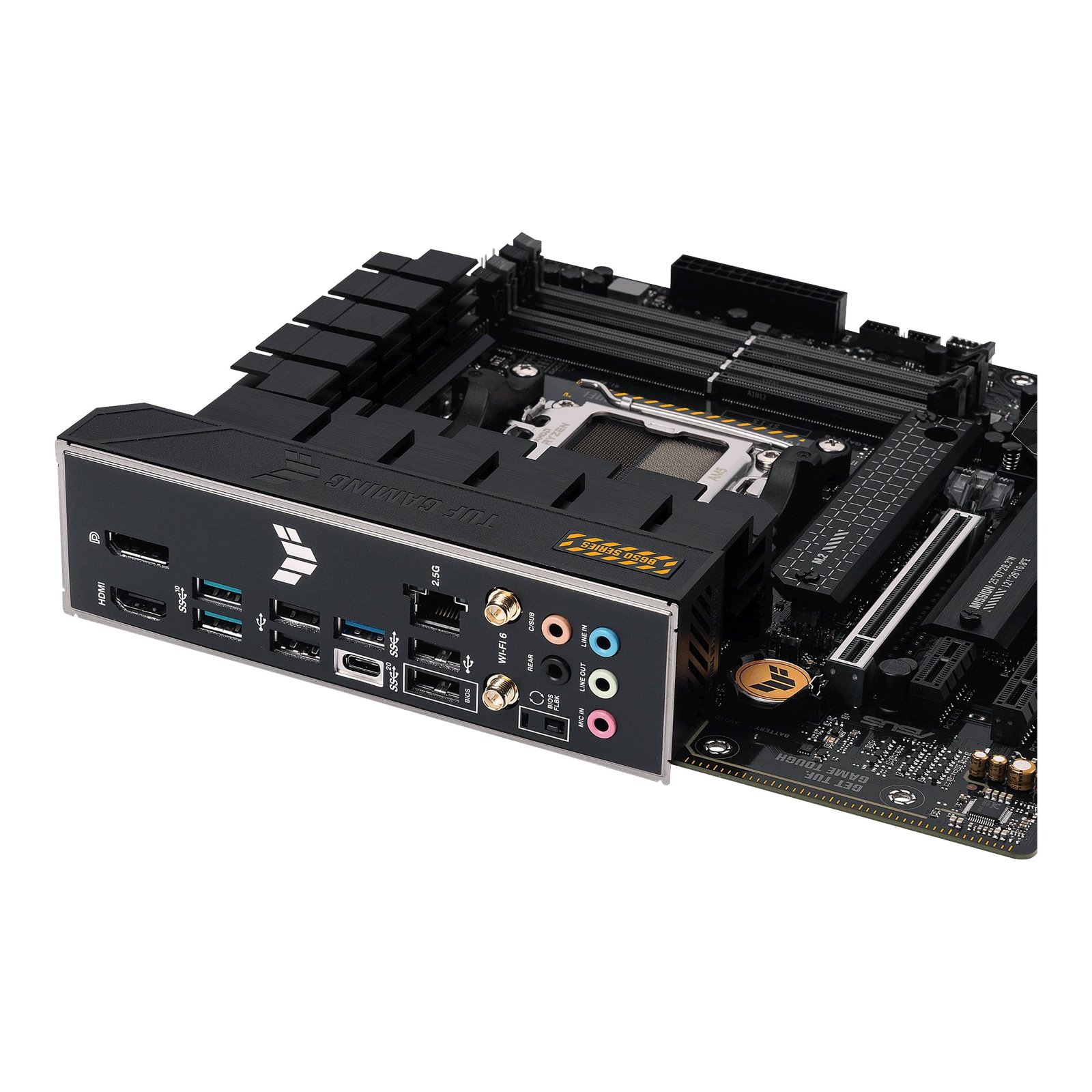 Asus TUF GAMING B650M-PLUS WIFI Processor family AMD, Processor socket AM5, DDR5 DIMM, Memory slots 4, Supported hard disk drive interfaces SATA, M.2, Number of SATA connectors 4, Chipset AMD B650, micro-ATX - Image 6