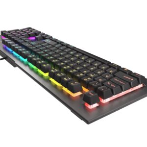 Genesis Rhod 500 Gaming keyboard, RGB LED light, US, Silver/Black, Wired