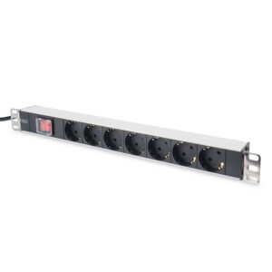 Digitus Aluminum outlet strip with switch  	DN-95402 Sockets quantity 7, 7x safety...
