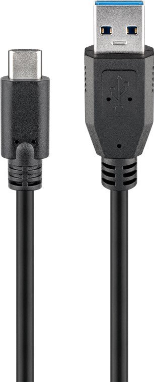 Goobay Sync & Charge Super Speed USB-C to USB A 3.0 charging cable 67890 Round cable, USB-C (male), USB 3.0 male (type A), Black