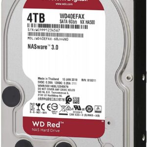 Western Digital Red 5400 RPM, 4000 GB, 3.5″, HDD