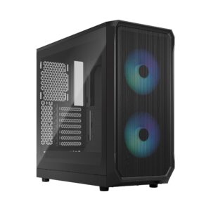 Fractal Design Focus 2 RGB Black TG Clear Tint, Midi Tower, Power supply included...