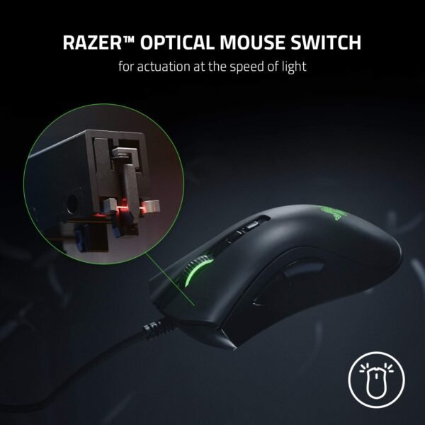 Razer DeathAdder V2 Gaming Mouse, Optical, 20 000 DPI, RGB LED light, Black - Image 5