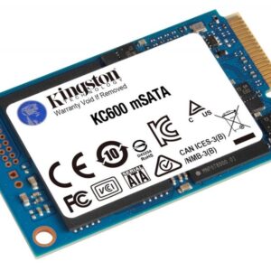 Kingston KC600 512 GB, SSD interface mSATA, Write speed 520 MB/s, Read speed 550...