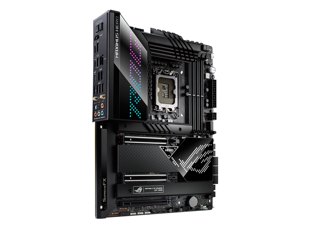 Asus ROG MAXIMUS Z690 HERO Processor family Intel, Processor socket LGA1700, DDR5 DIMM, Memory slots 4, Supported hard disk drive interfaces SATA, M.2, Number of SATA connectors 6, Chipset Intel Z690, ATX - Image 4