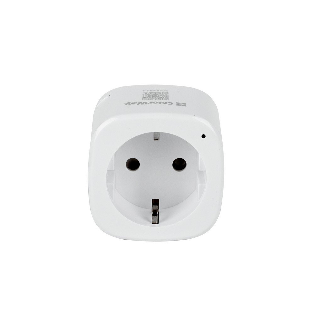 ColorWay Wi-Fi Smart Socket Schedule, Timer, Energy monitoring, White, 220 V, 3680 W - Image 2
