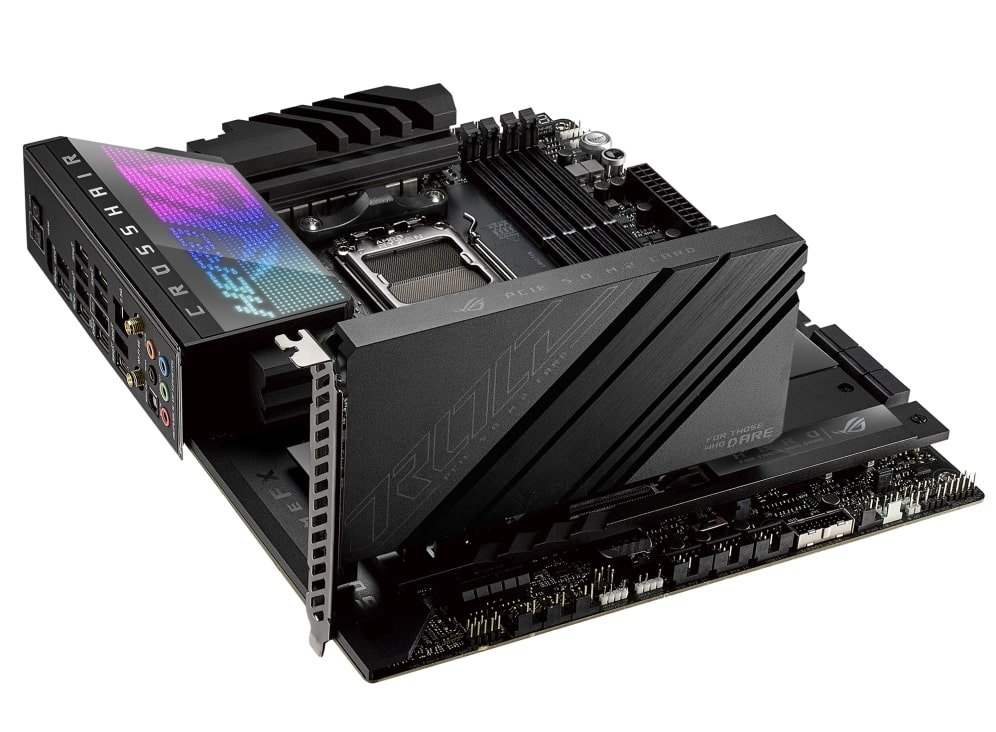 Asus ROG CROSSHAIR X670E HERO Processor family AMD, Processor socket AM5, DDR5 DIMM, Memory slots 4, Supported hard disk drive interfaces SATA, M.2, Number of SATA connectors 6, Chipset AMD X670, ATX - Image 8