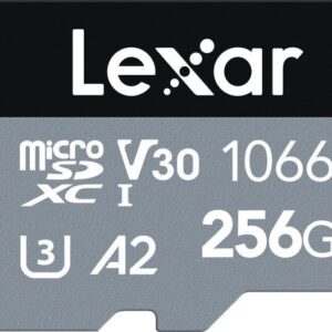Lexar High-Performance 1066x UHS-I  MicroSDXC, 256 GB, Flash memory class 10, Black/Grey,...