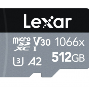 Lexar High-Performance 1066x UHS-I  MicroSDXC, 512 GB, Flash memory class 10, Black/Grey,...