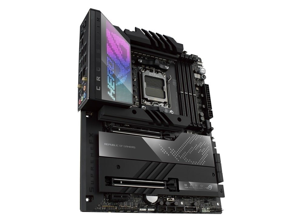 Asus ROG CROSSHAIR X670E HERO Processor family AMD, Processor socket AM5, DDR5 DIMM, Memory slots 4, Supported hard disk drive interfaces SATA, M.2, Number of SATA connectors 6, Chipset AMD X670, ATX - Image 7