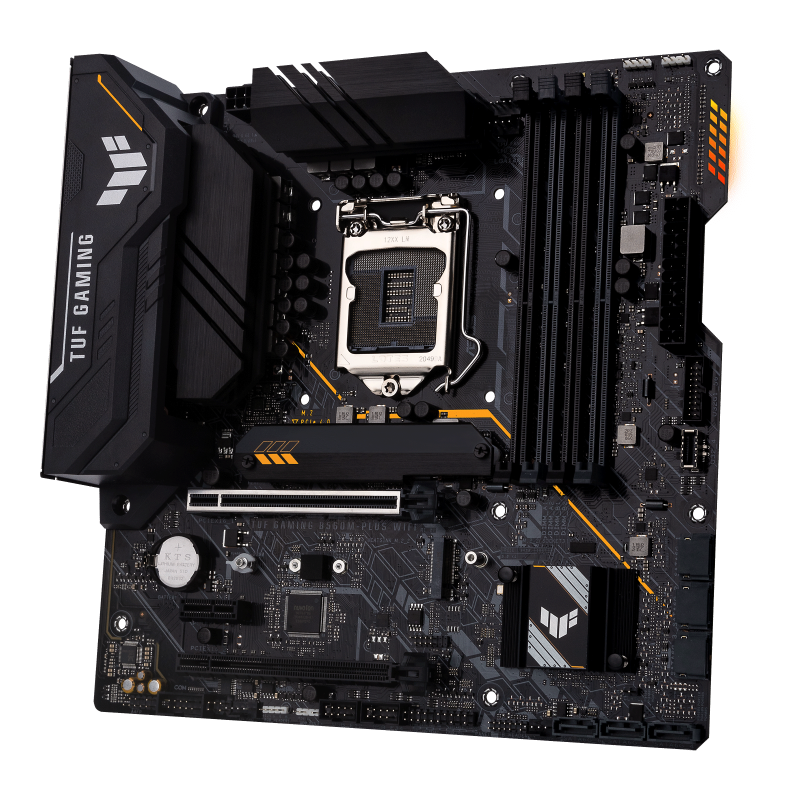 Asus TUF GAMING B560M-PLUS WIFI Processor family Intel, Processor socket LGA1200, DDR4 DIMM, Memory slots 4, Supported hard disk drive interfaces SATA, M.2, Number of SATA connectors 6, Chipset Intel B560, Micro ATX - Image 2