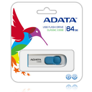 ADATA C008 64 GB, USB 2.0, White/Blue
