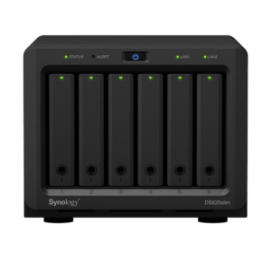 Synology Tower NAS DS620slim  Up to 6 HDD/SSD Hot-Swap, Celeron J3355 Dual Core,...