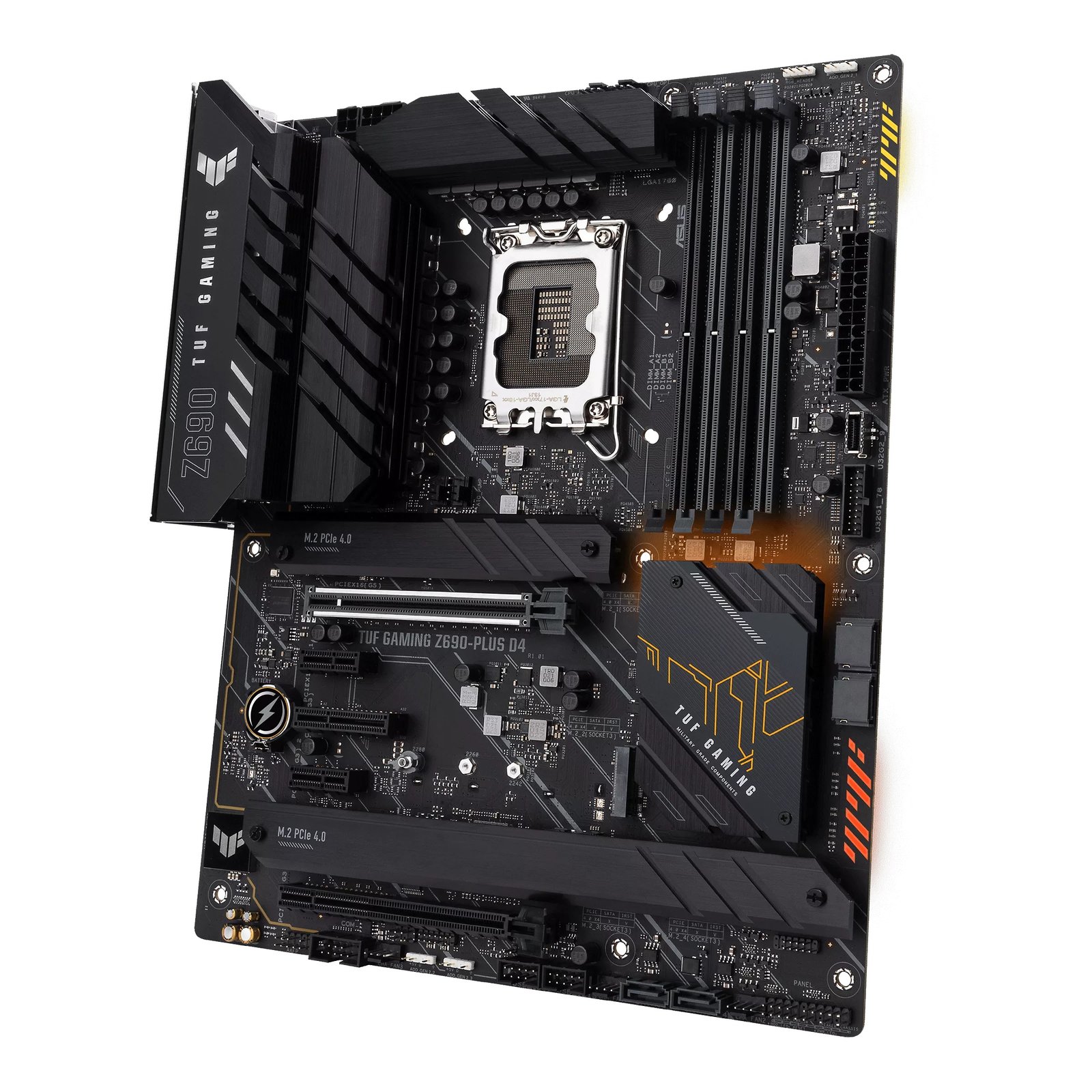 Asus TUF GAMING Z690-PLUS D4 Processor family Intel, Processor socket LGA 1700, DDR4 DIMM, Memory slots 4, Supported hard disk drive interfaces SATA, M.2, Number of SATA connectors 4, Chipset Intel Z690, ATX - Image 3
