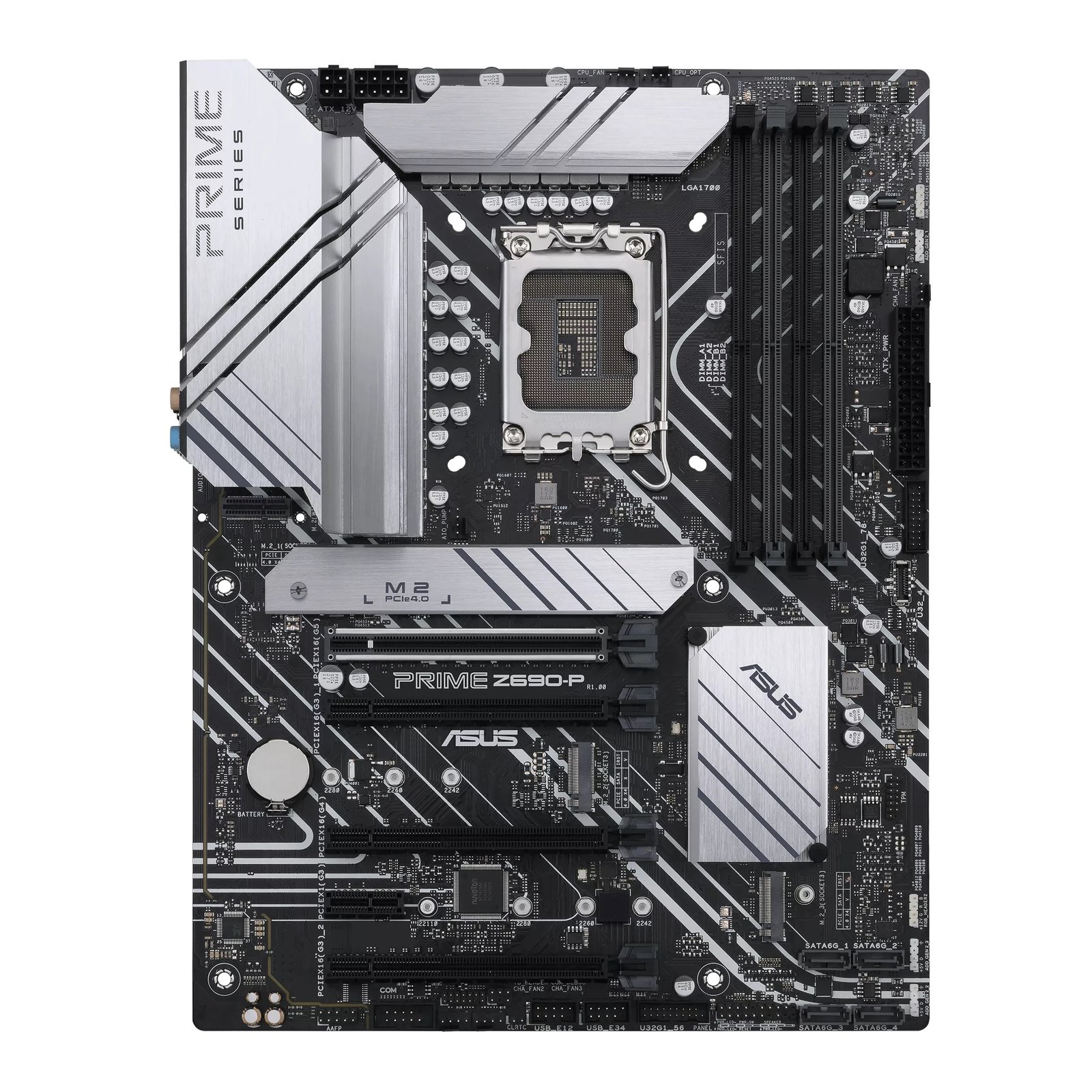 Asus PRIME Z690-P Processor family Intel, Processor socket LGA1700, DDR5 DIMM, Memory slots 4, Supported hard disk drive interfaces SATA, M.2, Number of SATA connectors 4, Chipset Intel Z690, ATX