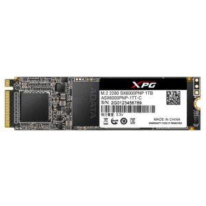 ADATA XPG SX6000 Pro PCIe Gen3x4 1000 GB, SSD interface M.2 NVME, Write speed 1500...