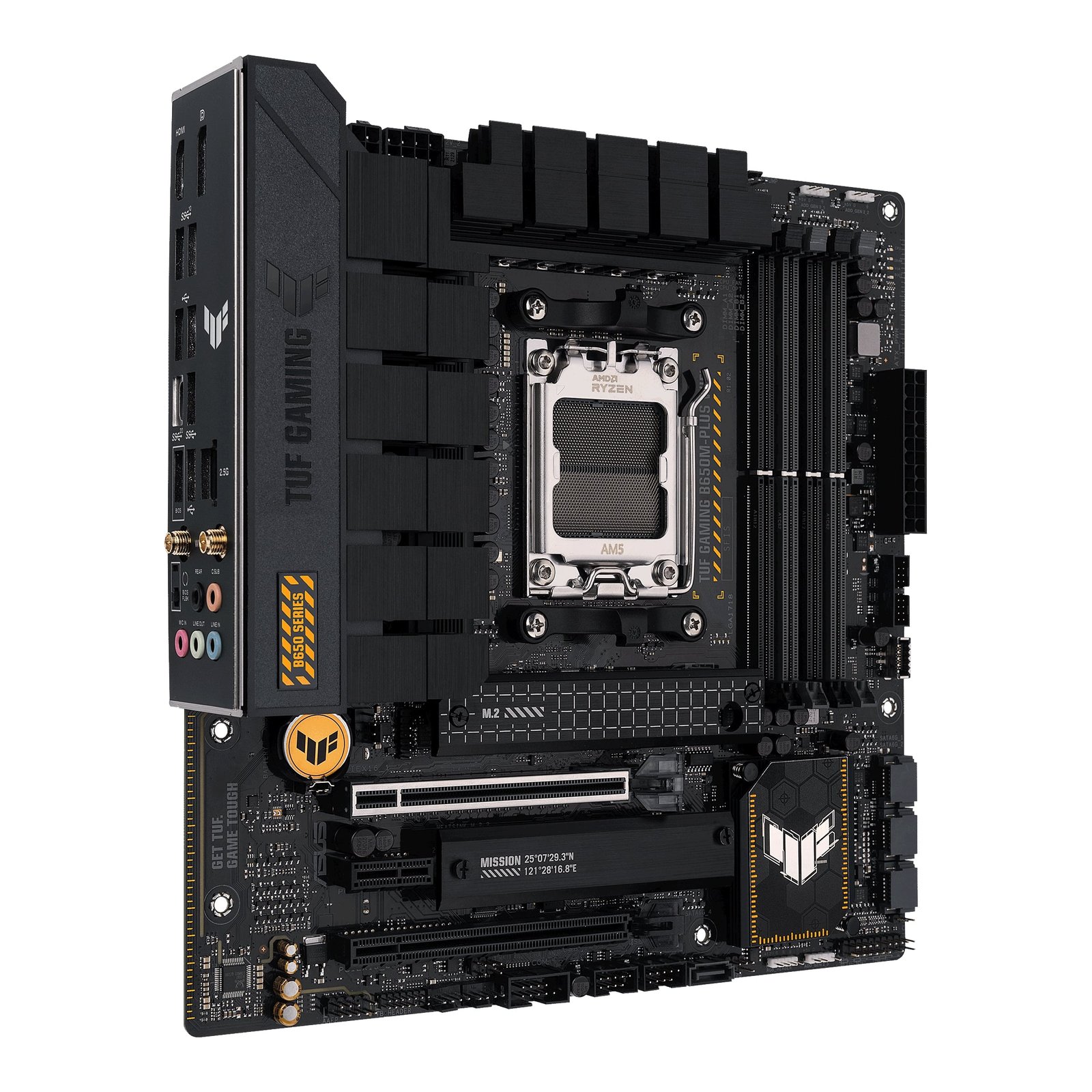 Asus TUF GAMING B650M-PLUS WIFI Processor family AMD, Processor socket AM5, DDR5 DIMM, Memory slots 4, Supported hard disk drive interfaces SATA, M.2, Number of SATA connectors 4, Chipset AMD B650, micro-ATX - Image 2
