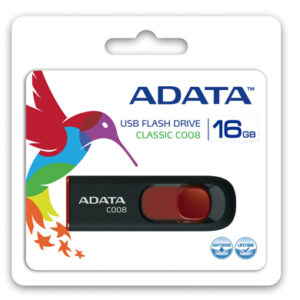 ADATA C008 16 GB, USB 2.0, Black/Red