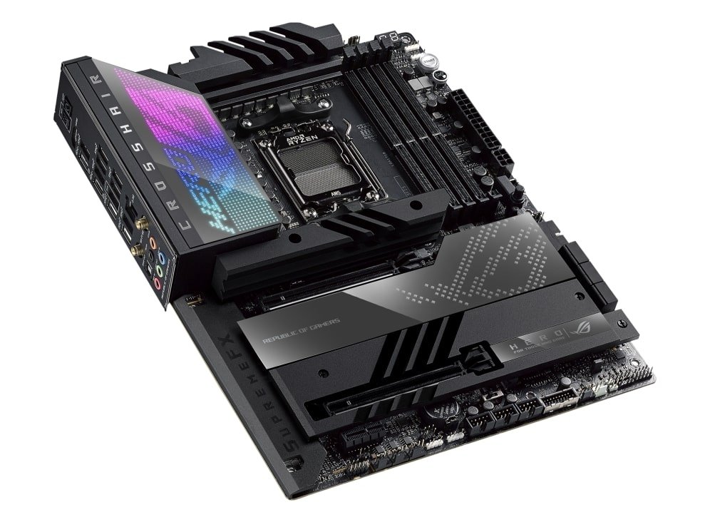Asus ROG CROSSHAIR X670E HERO Processor family AMD, Processor socket AM5, DDR5 DIMM, Memory slots 4, Supported hard disk drive interfaces SATA, M.2, Number of SATA connectors 6, Chipset AMD X670, ATX - Image 5