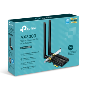 Dual Band TP-LINK Archer Wi-Fi 6 Bluetooth 5.0 PCIe Adapter TX50E 2.4GHz/5GHz, Antenna...