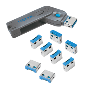 Logilink, USB port blocker (1x key and 8x locks), AU0045 Logilink