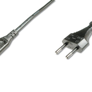 Digitus Power Cord, Schuko Euro – C7 M/F, H03VVH2-F2G 0.75qmm 1.2 m, Black
