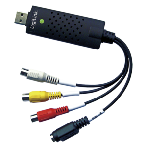 Logilink USB 2.0 A/V grabber, USB-A/M to 3x RCA + Mini-DIN 5/F, Windows 11   VG0030...