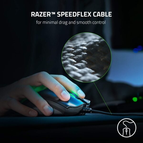 Razer DeathAdder V2 Gaming Mouse, Optical, 20 000 DPI, RGB LED light, Black - Image 6