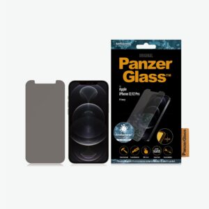 PanzerGlass Privacy glass, Apple, For iPhone 12/12 Pro, Tempered Glass, Black, Clear...