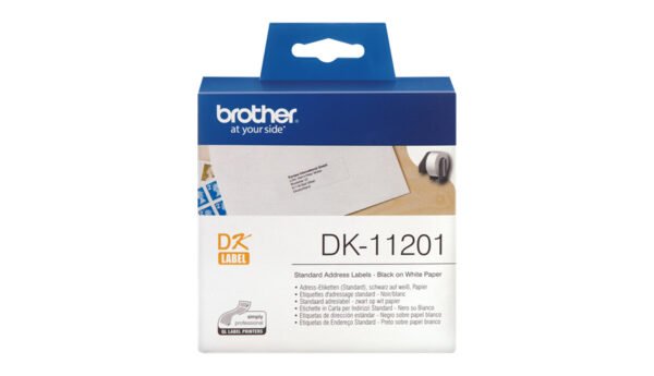 Brother DK-11201 Standard Address Labels Black, White, DK, 29mm x 90mm - Image 2