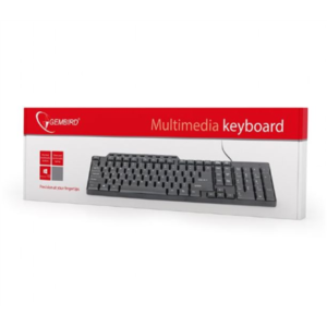 Gembird KB-UM-104 Compact multimedia keyboard USB, Keyboard layout US, Black, 420...
