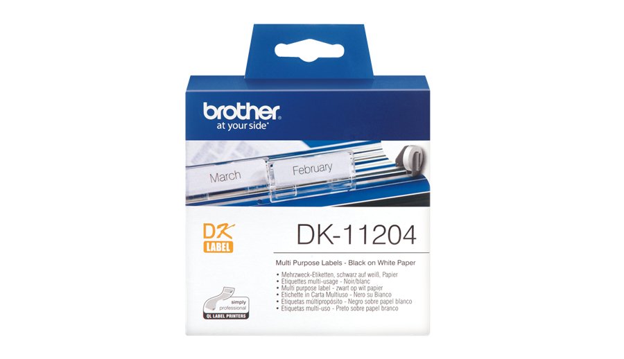 Brother DK-11204 Multi Purpose Labels White, DK, 17mm x 54mm - Image 2