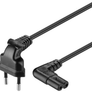Goobay Euro connection cord, both ends angled 97344 0.75 m, Black
