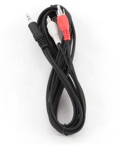 Cablexpert 2.5m, 3.5mm/2xRCA, M/M 2.5 “, Black, Red, White