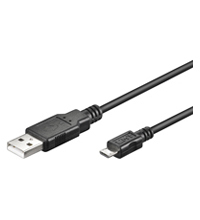 Logilink USB micro-B 180, 1.8m Micro-USB B, USB A, 1.8 m, Black