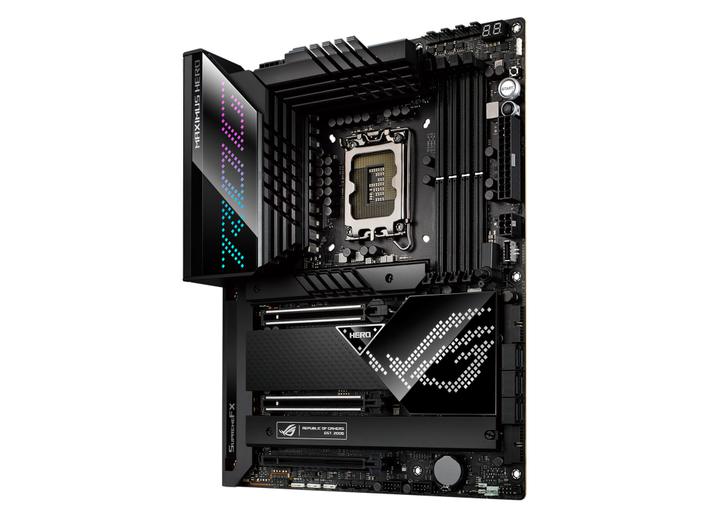 Asus ROG MAXIMUS Z690 HERO Processor family Intel, Processor socket LGA1700, DDR5 DIMM, Memory slots 4, Supported hard disk drive interfaces SATA, M.2, Number of SATA connectors 6, Chipset Intel Z690, ATX - Image 3