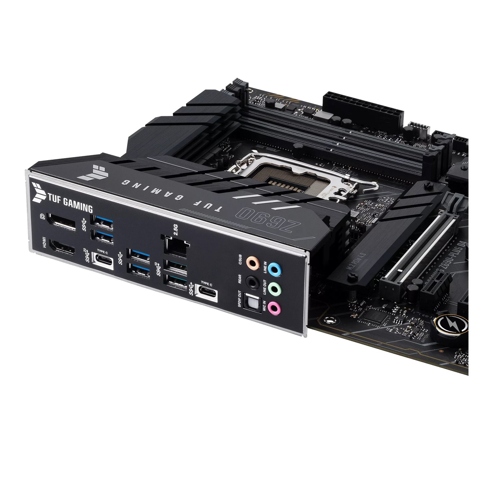Asus TUF GAMING Z690-PLUS D4 Processor family Intel, Processor socket LGA 1700, DDR4 DIMM, Memory slots 4, Supported hard disk drive interfaces SATA, M.2, Number of SATA connectors 4, Chipset Intel Z690, ATX - Image 6