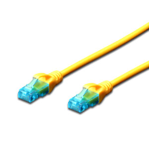 Digitus CAT 5e U-UTP Patch cord, PVC AWG 26/7, Modular RJ45 (8/8) plug, 1 m, Yellow