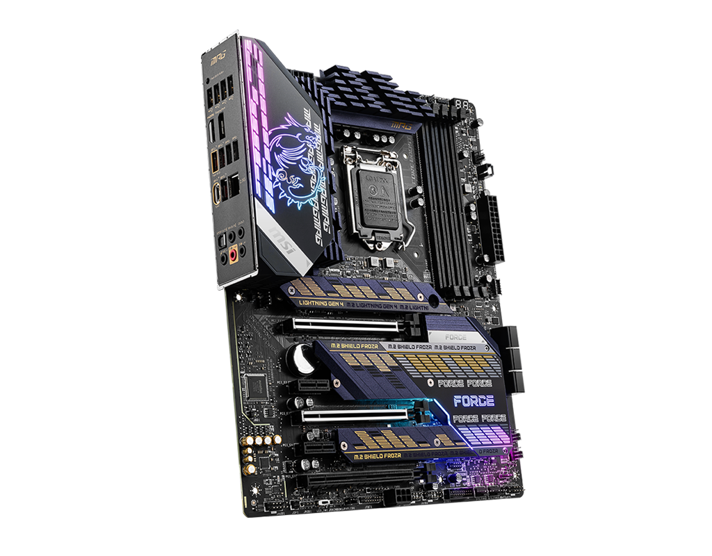 MSI MPG Z590 GAMING FORCE Processor family Intel, Processor socket LGA1200, DDR4 DIMM, Memory slots 4, Supported hard disk drive interfaces SATA, M.2, Number of SATA connectors 6, Chipset Intel Z590, ATX - Image 3