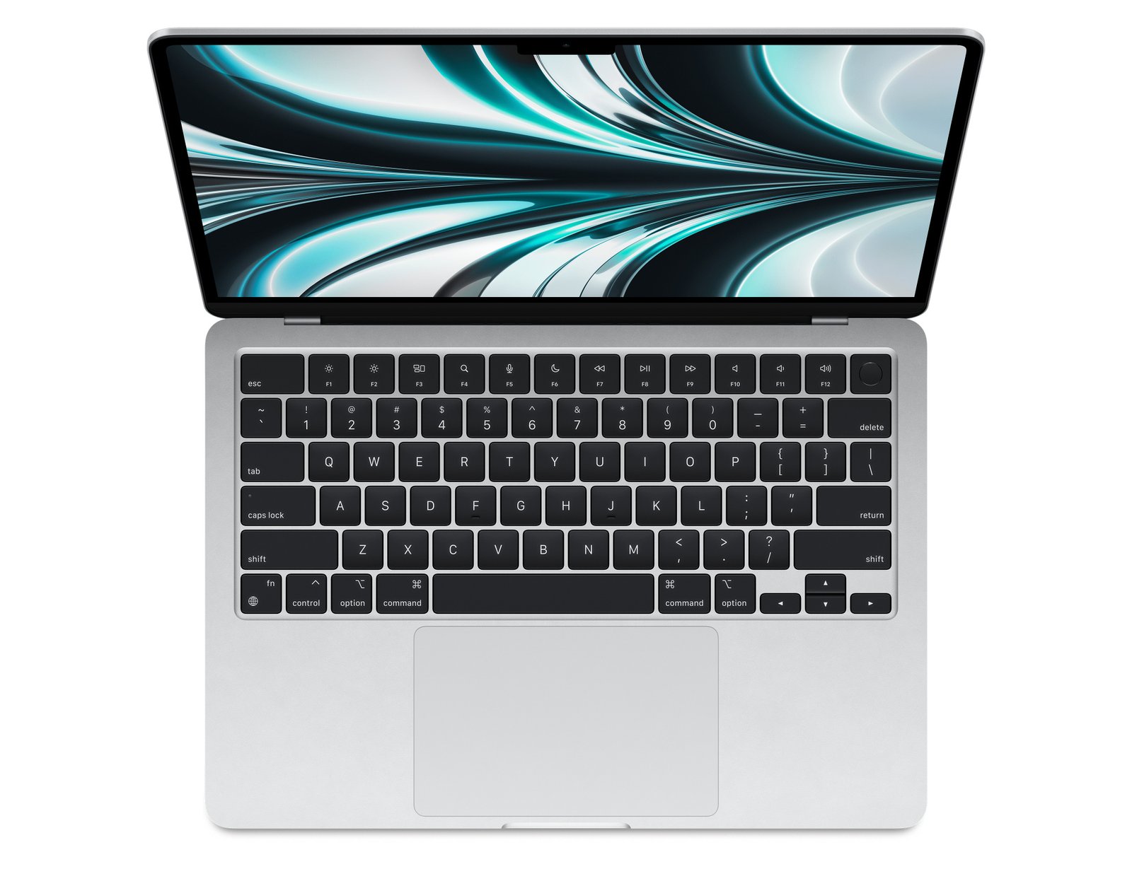 Apple MacBook Air Silver, 13.6 ", IPS, 2560 x 1664, Apple M2, 8 GB, SSD 512 GB, Apple M2 10-core GPU, Without ODD, macOS, 802.11ax, Bluetooth version 5.0, Keyboard language English, Keyboard backlit, Warranty 12 month(s), Battery warranty 12 month(s), Liquid Retina display - Image 2