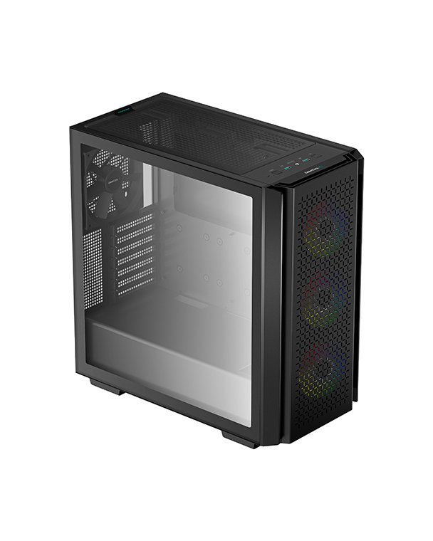 Deepcool MID TOWER CASE CG560 and PSU DN650 Side window, Black, Mid-Tower, Power supply included Yes - Image 2