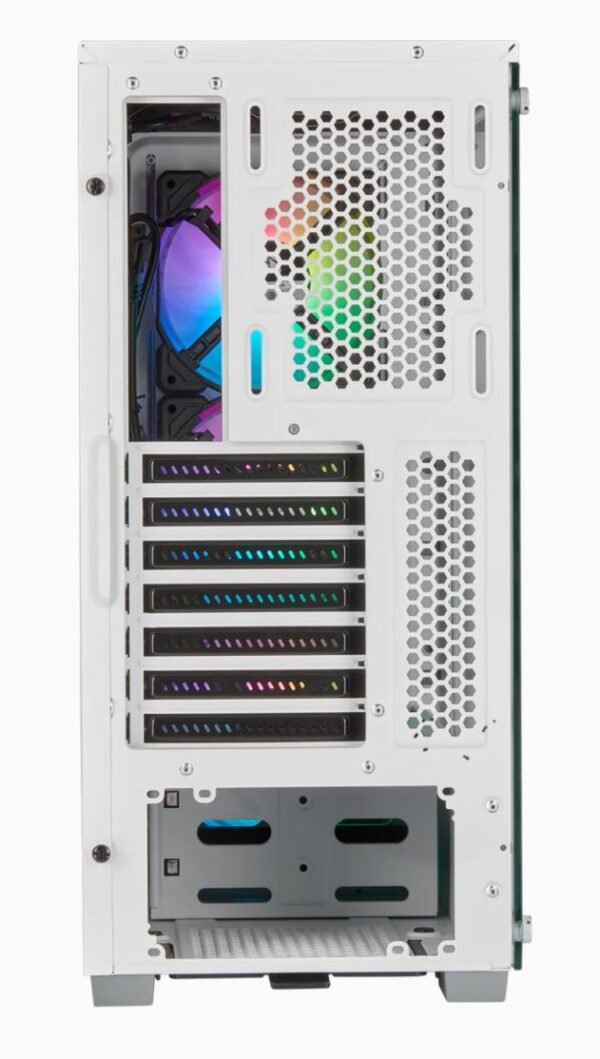 Corsair Airflow Tempered Glass Mid-Tower Smart Case iCUE 220T RGB Side window, Mid-Tower, White, Power supply included No, Steel, Tempered Glass - Image 2