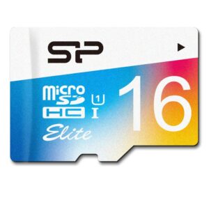 Silicon Power Elite UHS-1 Colorful 16 GB, MicroSDHC, Flash memory class 10, SD adapter