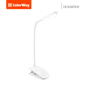 ColorWay LED Table Lamp Flexible & Clip with built-in battery White, Table lamp,...