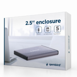 Gembird USB 3.0 2.5” enclosure EE2-U3S-3-LG  SATA, USB 3.0